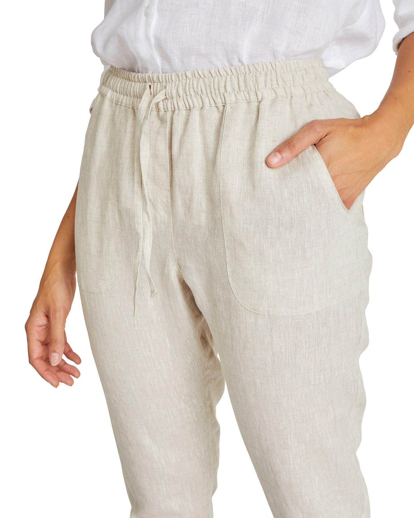 Womens - Linen Pants - Natural
