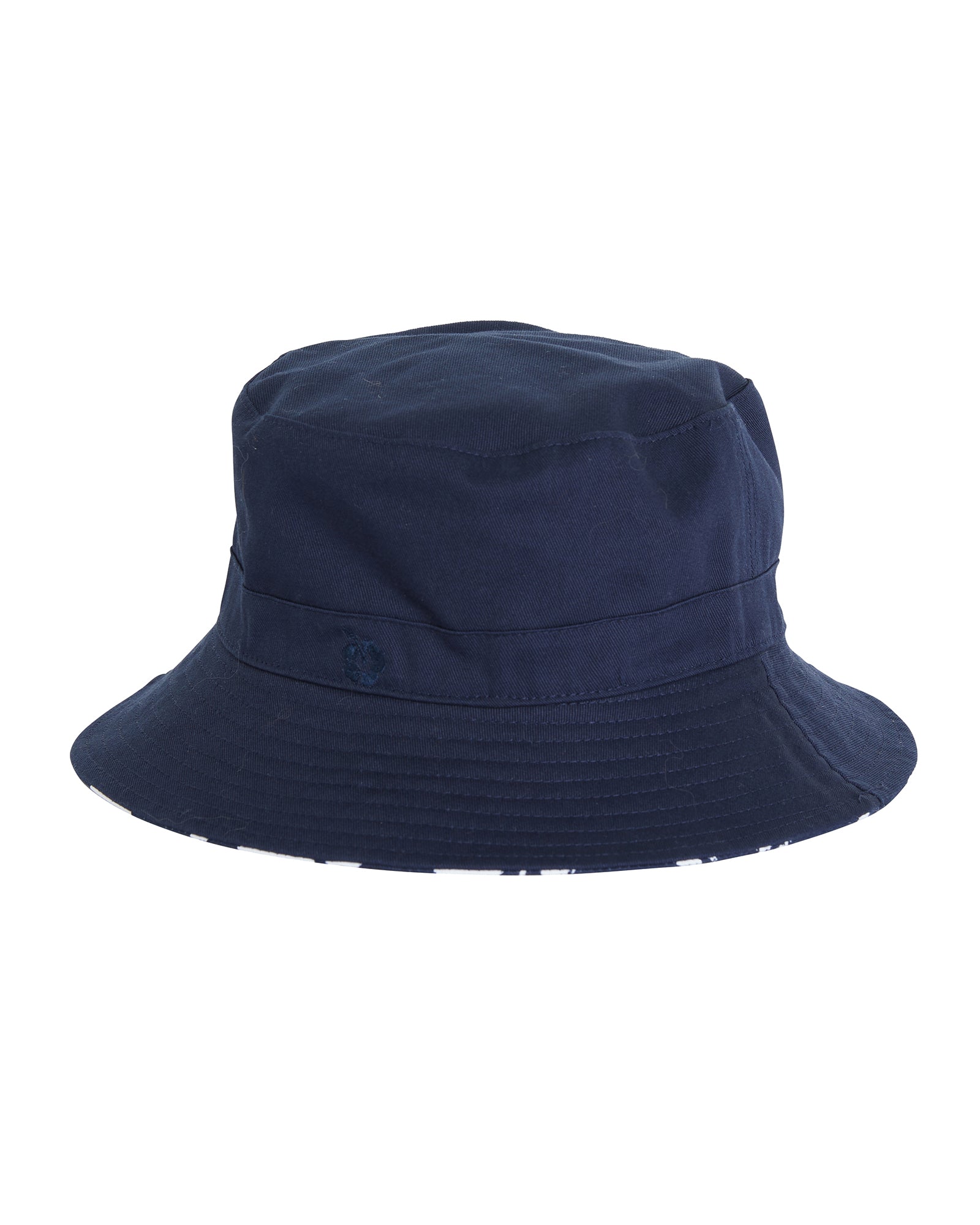 Kids - Reversible Bucket Hat - Hibiscus - Navy/White