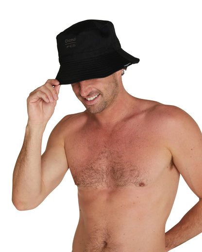 Adult - Reversible Bucket Hat - FCS X Okanui Hibiscus - Black